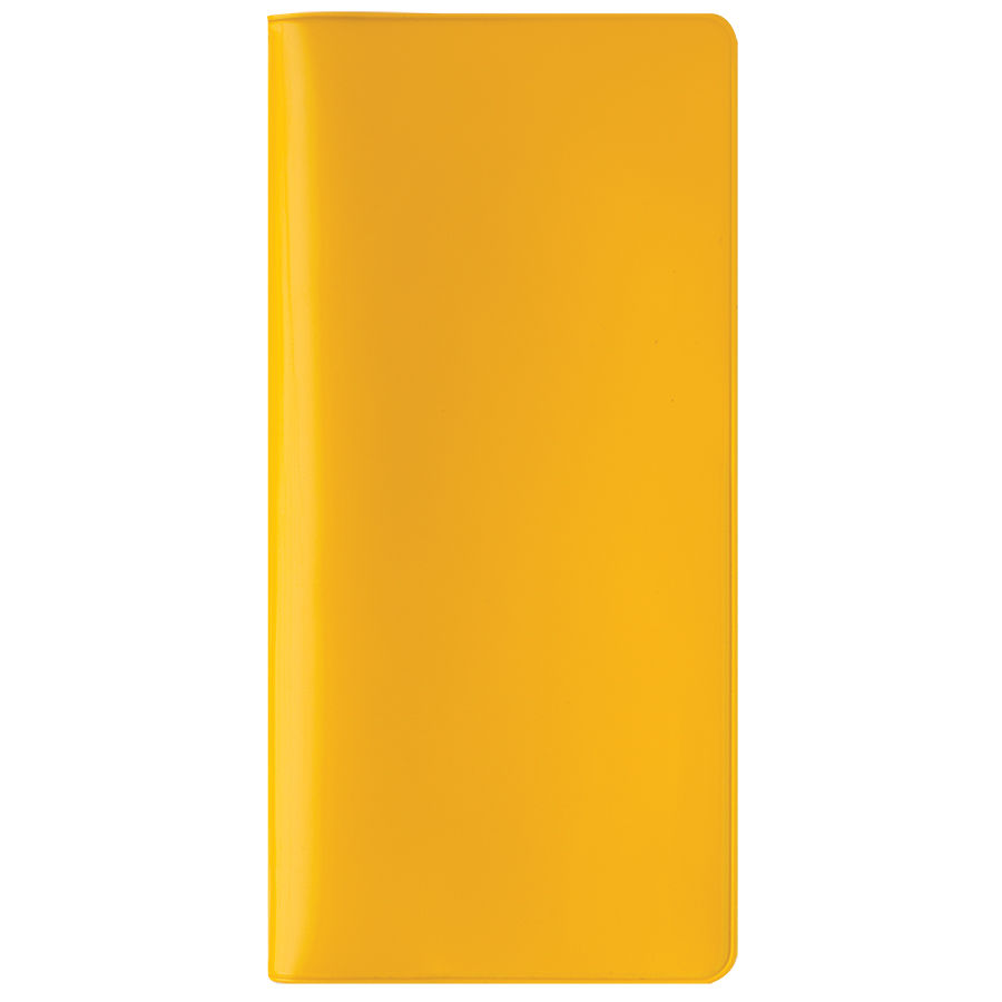 Бумажник путешественника "HAPPY TRAVEL", желтый,  ПВХ, 10*22 см,  шелкография