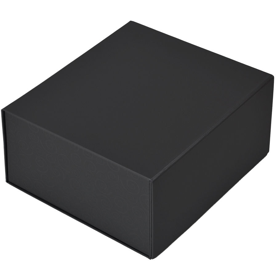Коробка подарочная складная,  черный, 22 x 20 x 11cm,  кашированный картон,  тиснение, шелкогр.. Фото �24