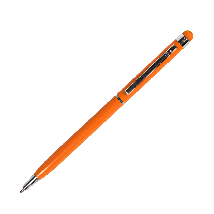 TOUCHWRITER, ручка шариковая со стилусом для сенсорных экранов, оранжевый/хром, металл  