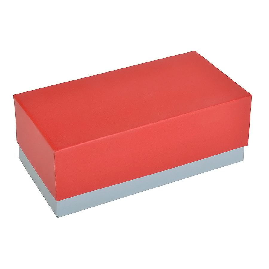 Футляр для украшений  "Милан",  красный, 16х5х7 см,  кожа, подарочная упаковка. Фото �4