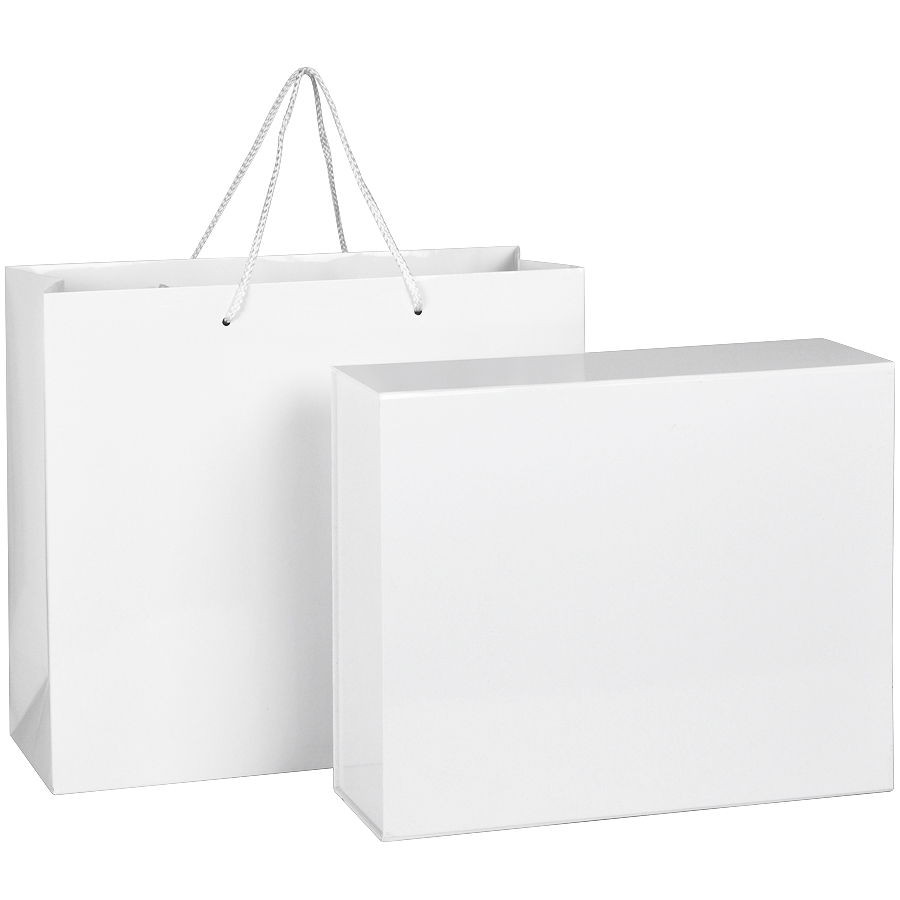 Коробка подарочная складная,  белый, 37х30х11 см,  кашированный картон, тиснение. Фото �2