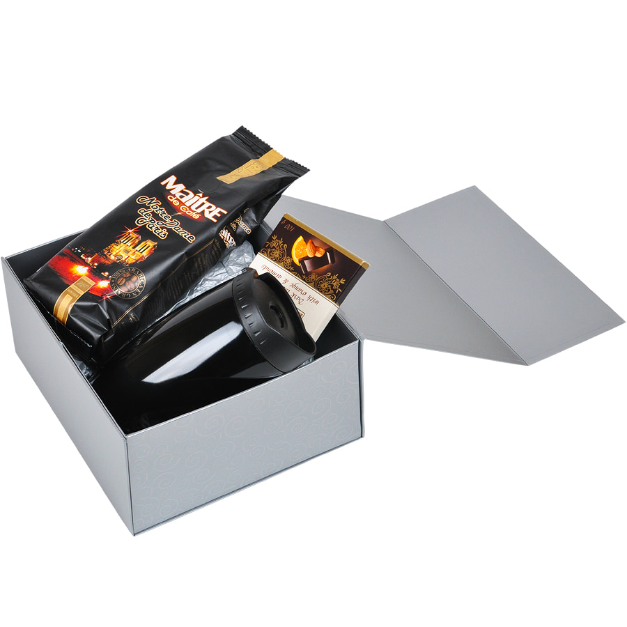 Коробка подарочная складная,  черный, 22 x 20 x 11cm,  кашированный картон,  тиснение, шелкогр.. Фото �16