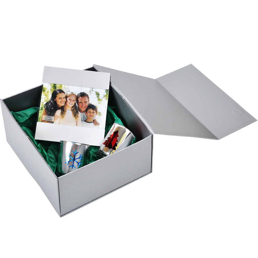 Коробка подарочная складная,  черный, 22 x 20 x 11cm,  кашированный картон,  тиснение, шелкогр.. Фото �18