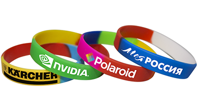 Силиконовые браслеты с логотипом