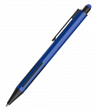 IMPRESS TOUCH, ручка шариковая со стилусом, синий/черный, алюминий, пластик, прорезиненный грип