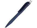 Ручка шариковая QS 20 PRT Z софт-тач, синий/серебристый